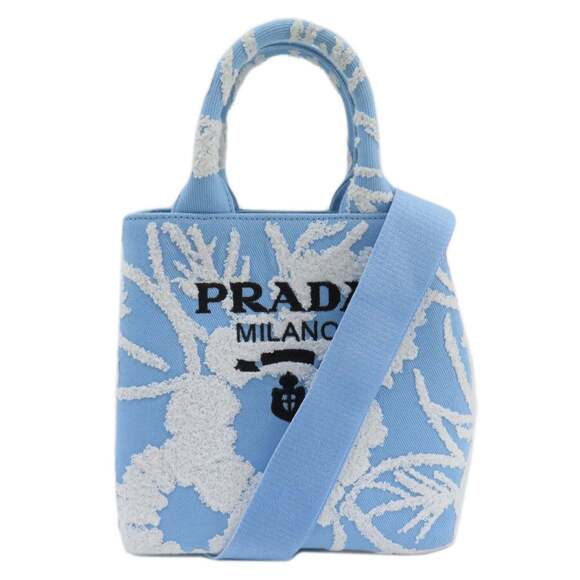 PRADA Handbags - Prada 1BA343 Drill 2-Way Tote Bag Canvas Women's PRADA